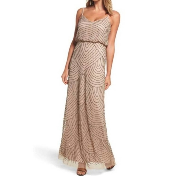 Adrianna Papell Beaded Embellished Maxi Dress - Picture 4 of 10